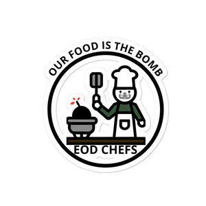 Food is the Bomb by Mikaela Narvaez Bubble-free stickers
