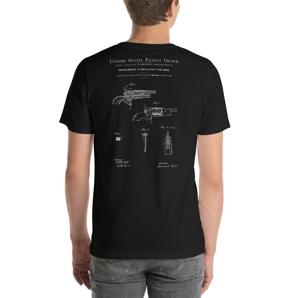 1858 Improvement in Revolving Fire-Arms Patent Dark T-Shirt