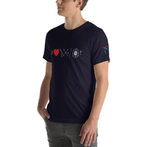I love AN/AL Dark Short-Sleeve Unisex T-Shirt