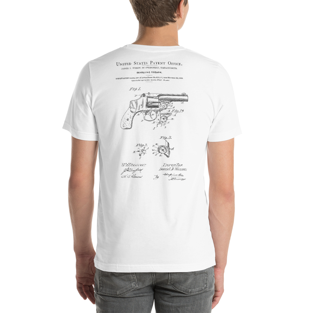 Wesson 1898 Revolving Firearm Patent T-Shirt